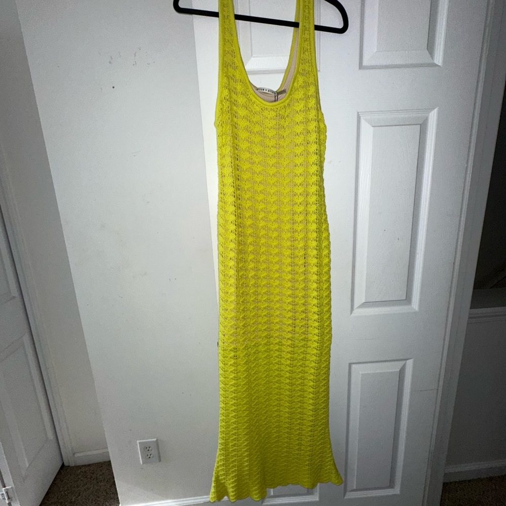 Alice + Olivia Vibrant Yellow Knit Maxi Dress